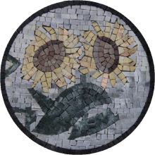 Round Sunflowers Design Wall Hanging  Mosaic