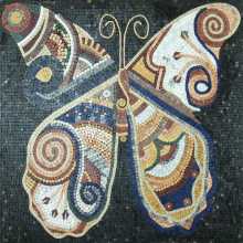 Big colorful stone tile butterfly Mosaic
