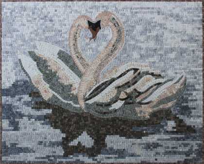 Swan Dance Mosaic Garden Decor