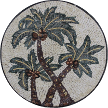 Palm Trees in Three Mosaic Art