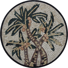 Palm Trees and Coconuts Mosaic