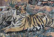 Tiger in Nature Mosaic Mural