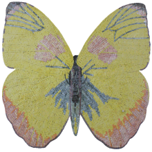 Beautiful Yellow Butterfly Mosaic